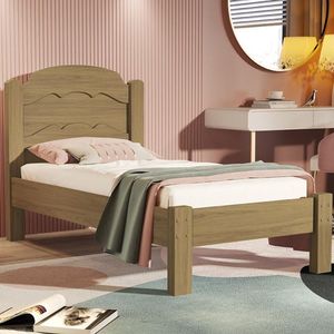 Cama Quarto Solteiro Lais Amendoa Amendoa