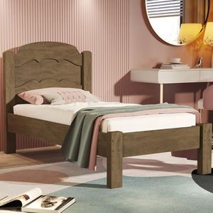 Cama Quarto Solteiro Lais Castanho Castanho