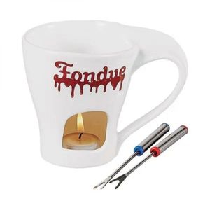 Jogo para Fondue Caneca de Porcelana 200ml