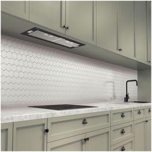 Coifa De Embutir Incasso Black Steel Retangular Em Aço Inox 220v