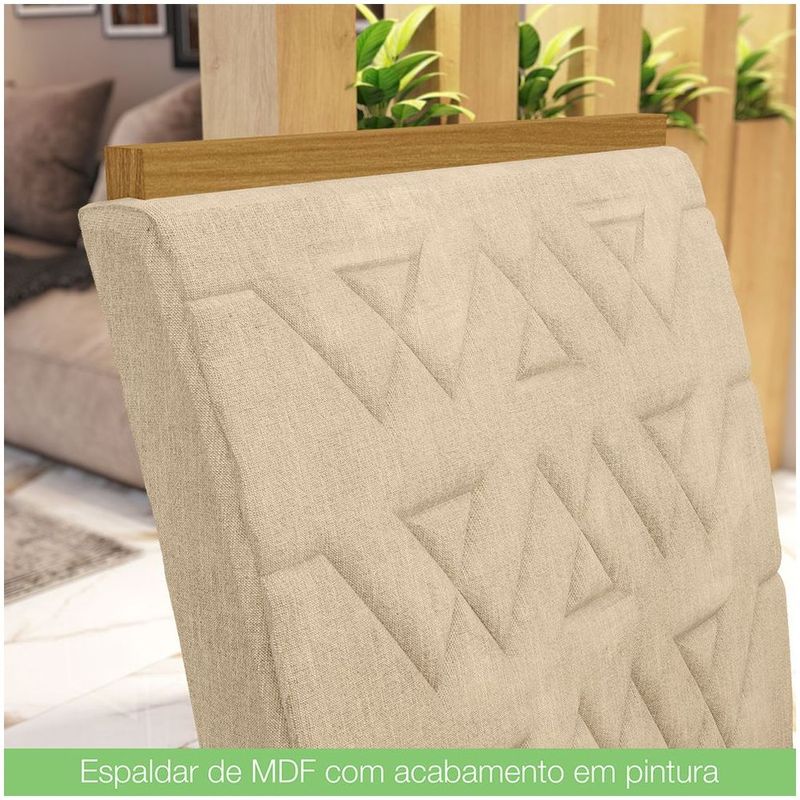 Conjunto Sala De Jantar Mesa 160cm Tampo Mdf 6 Cadeiras Melinda Casa 812