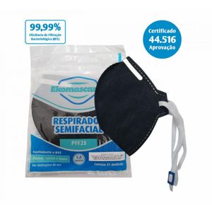 Kit 10 Máscaras N95 Pff2 Ekomascaras Preta Descartável