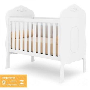 Berço Cama Realeza Branco Acetinado
