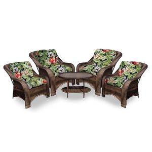 Conjunto de Poltronas Fibra Sintética e 1 Mesa Centro