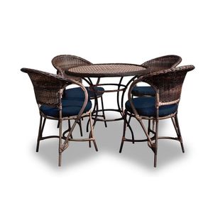 Conjunto De Mesa 4 Poltronas + 1 Mesa Duna Midnight