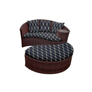 Chaise Orbit Com Puff - Tecido Nautical Marinho
