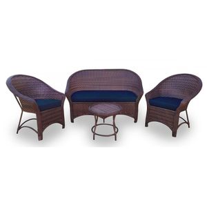 Kit De 1 Sofá 2L + 2 Poltronas + 1 Mesa Centro Midnight
