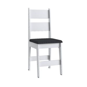 Conjunto 2 Cadeiras Mdf Milano Branco Com Preto
