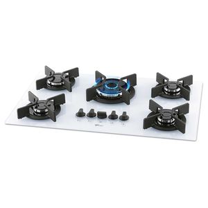 Cooktop A Gás 5 Bocas Fischer Branco Bivolt