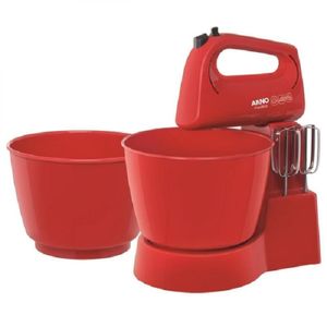 Batedeira Arno Facilita 110v Com 2 Tigelas 3 V Vermelha 350w