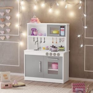 Cozinha De Brinquedo Infantil Cinza Princesinha Mdf