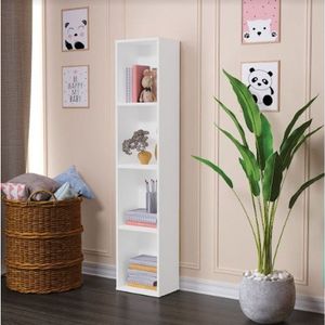 Organizador De Brinquedos Gabi 4 Nichos Branco Mdf Vertical