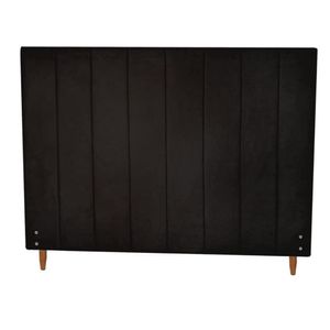 Cabeceira Vitória Tamanho Viuva Para Colchão De 1.28mt-suede Preto