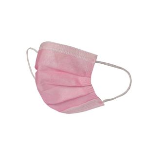10 Caixas Mascara Descartavel Tripla Rosa 50 Unidades