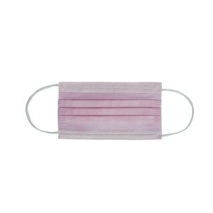 Mascara Descartavel Cirurgica Tripla Rosa Kit 10 Unidades