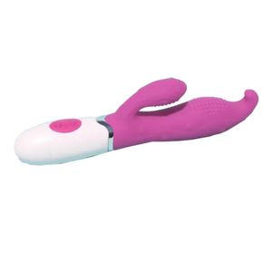 Vibrador Dupla Penetração Rabbit Massagem Ponto G Estimulador Vagina Anus