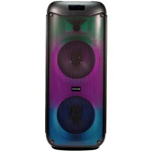 Caixa De Som Frahm Lumi Tower 900w Bluetooth Com Controle Remoto E Led Preto Bivolt