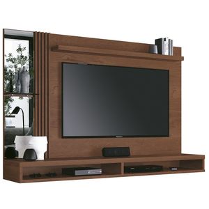 Painel Home Paris Para Tv Até 55" Ripado Com Espelho