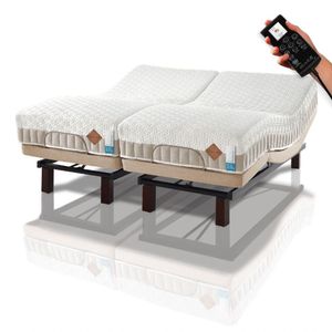 Colchão De Látex Articulado Bege 20cm Casal 138x188cm