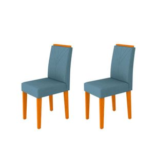 Conjunto 2 Cadeiras Sala Jantar Amanda Ype Azul Claro
