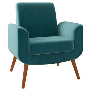 Poltrona Turim Suede Esmeralda Konfort
