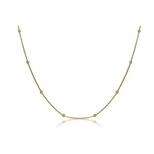 Choker Com Bolinhas Folheado Em Ouro 18K