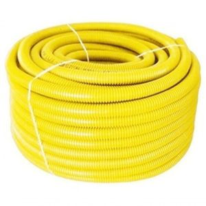 50 Metro De Eletro Duto Conduíte Corrugado Amarelo 3/4 Cinz