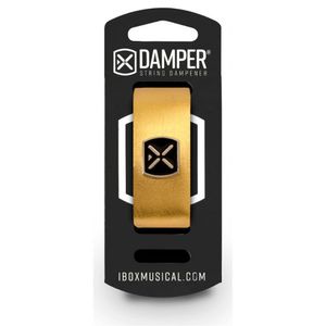 Damper Em Couro Legitimo E Tag Em Metal Dourado Metalico Dmmd02