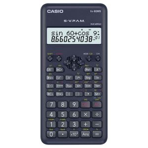 Calculadora Científica 12 Dígitos Ffx-82Ms-2-S4-Dh, 240 Funções Display Grande Preta