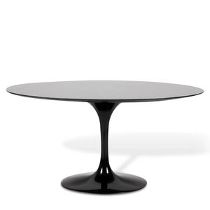 Mesa de Jantar Tulipa Oval 198x122cm Laqueada Preto