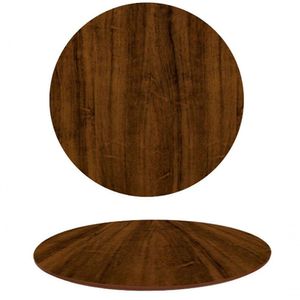 Tampo Em Mdf Redondo 160 Cm - Pau Ferro Cor Marrom