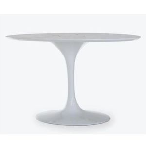 Base De Mesa De Jantar Saarinen Oval Para Tampo De 160x90 Até 244x122 Cm Branca Cor Branco