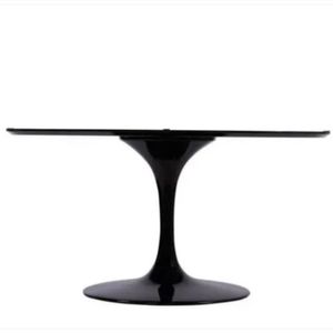 Base De Mesa De Jantar Saarinen Oval Para Tampo De 160x90 Até 244x122 Cm Preto Cor Preto