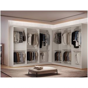Roupeiro Casal Closet Light Premium Moderna Branco