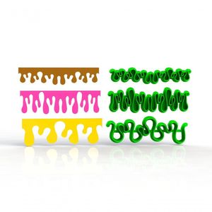 Cortador Kit Estilo Drip Cake Calda Melado Mel Babado 10 Cm