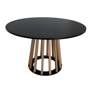 Mesa De Jantar Redonda 6 Lugares 120Cm Gabi Preta