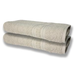 2 Toalhas Super Felpudas Grande E Grossa Algodão 80x150 Bege