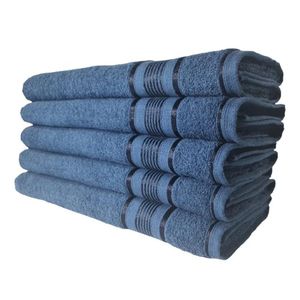 5 Toalhas Super Gigante Grossa Abraça O Corpão 80x180 Egito Azul