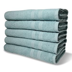 Kit 5 Toalhas De Banho 430g/m² Grande Grossa 80x150cm Lisboa Verde