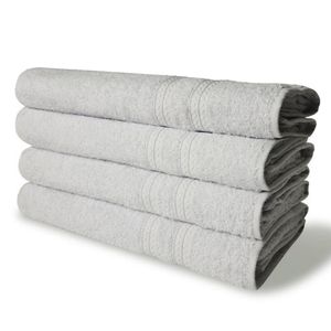 Kit Com 4 Toalhas De Banho 430g/m² Grande Grossa 80x150cm Lisboa Branco