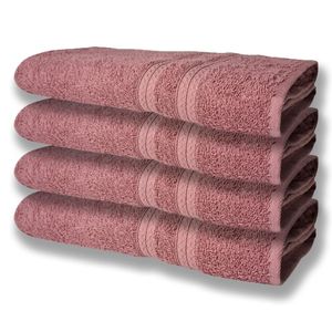 4 Toalhas Super Felpudas Grande E Grossa Algodão 80x150 Rosê