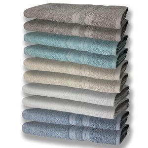 10 Toalhas Grande 2 Azul 2 Branco 2 Bege 2 Verde 2 Cinza