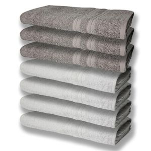 7 Toalhas Grande E Grossa 4 Branco 3 Cinza