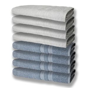 8 Toalhas Grande E Grossa Azul e Branco
