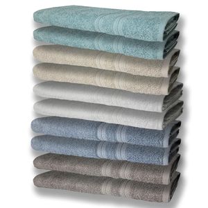 10 Toalhas Grande 2 Cinza 2 Azul 2 Branco 2 Bege 2 Verde