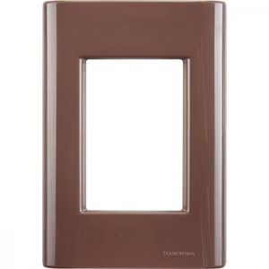 Placa 3 Postos 4x2 Tramontina Giz Café