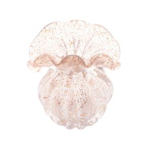 Vaso De Vidro Italy Dourado 11x9x11,5 Cm - Lyor