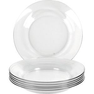 Conjunto De Pratos Fundo Astral Duralex Vidro - Nadir