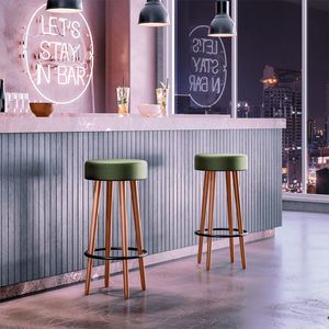 Kit 2 Banquetas Berlin Cor Verde - Speciale Home Verde