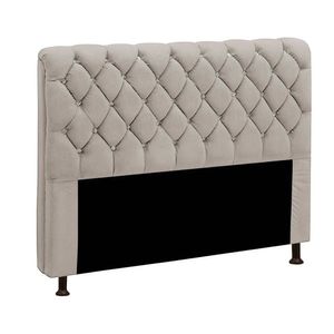 Cabeceira Estofada Fernanda 140 Cm Casal Veludo Bege Marfim Speciale Home Bege